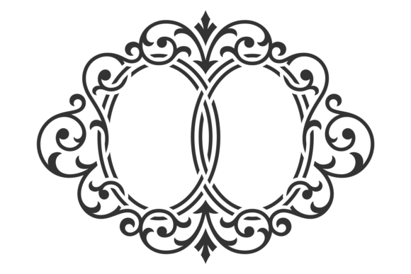 Couple Monogram Frame Vintage Wedding E: An Ornamental Typeface