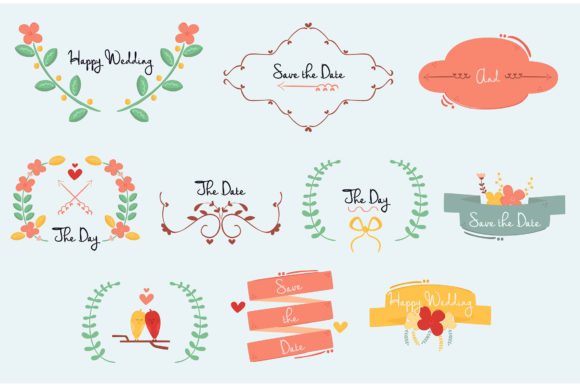 Designing Timeless Memories with the Wedding Ornament Illustration Set