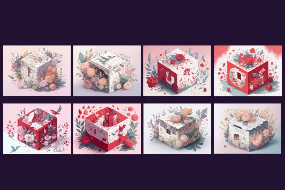 Elevate Your Designs with Wedding Gift Box Clipart's