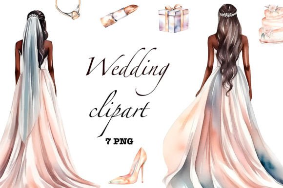 Enchanting Wedding Clipart: Bride Clipart PNG for Your Designs