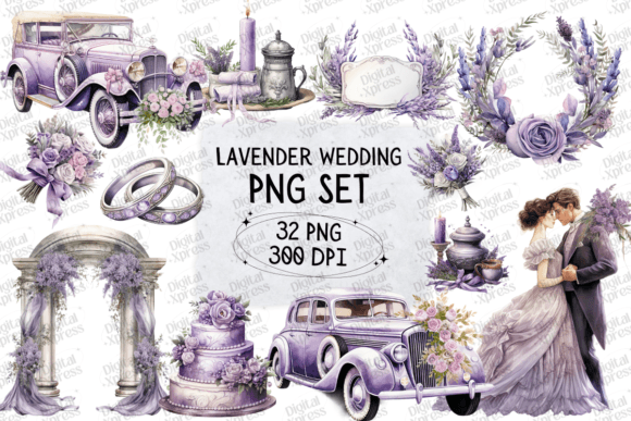 Lavender Wedding Clipart: A Designer's Toolkit for Romance