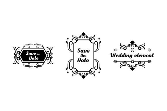 Set of Decorative Vintage Wedding Frame: Elevate Your Designs