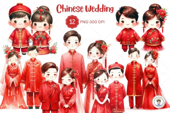 Watercolor Couple Chinese Wedding Design: A Complete Creative Asset