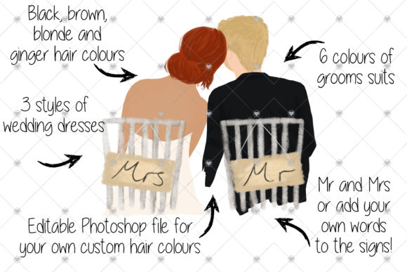 Wedding Couple Clipart: Your Go-To Design Asset for Wedding Products