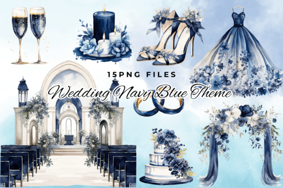 Wedding Navy Blue Watercolor: A Designer's Guide to This Elegant Sublimation Asset