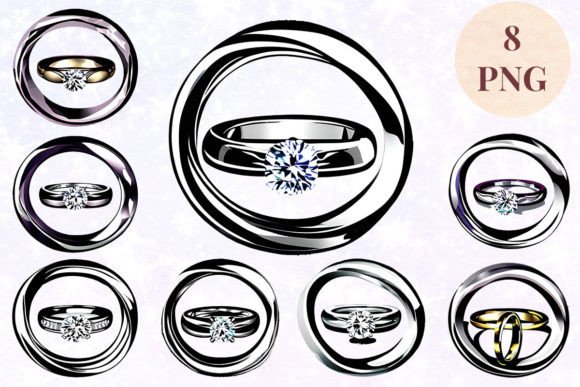 Wedding Ring 36 Clipart PNG: A Designer's Essential Asset