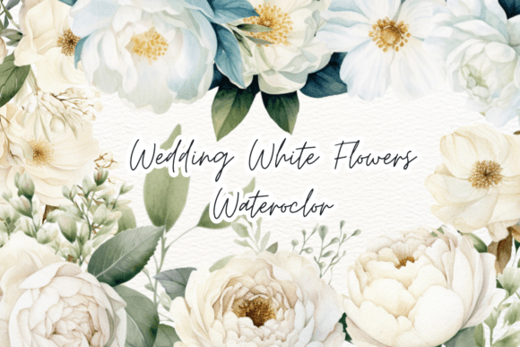 Wedding White Watercolor Clipart PNG: A Designer's Asset