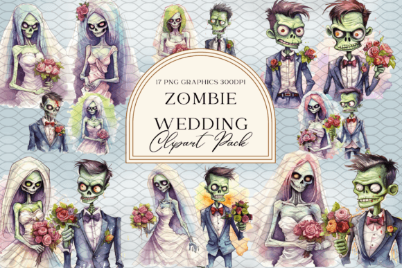 Zombie Wedding Brides & Grooms: A Design Asset Guide